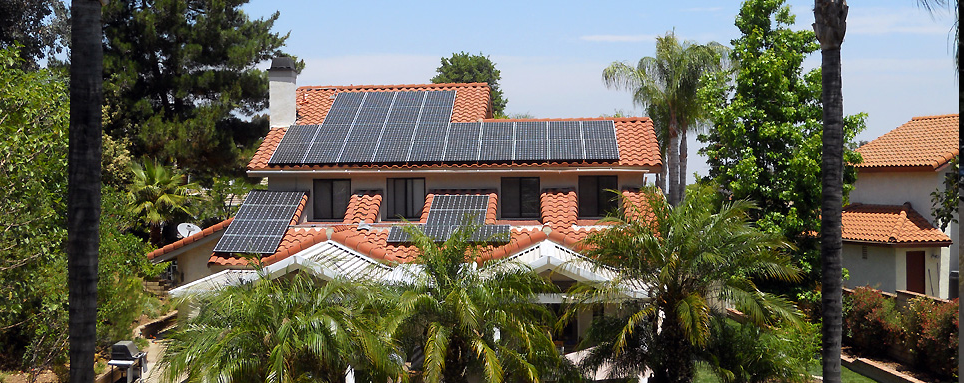 Mitsubishi solar panel installed on a residence.